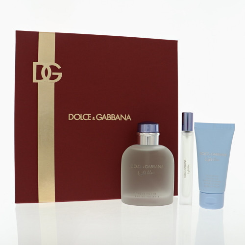 D & G Light Blue By Dolce & Gabbana 4.2 Oz Eau De Toilette Spray For Men - Gift Set (8054754400717)