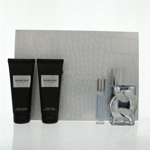 Michael Kors Pour Homme By Michael Kors 4 Piece Gift Set For Men - 3.4 Oz Eau De Parfum Spray, 0.3 Oz Eau De Parfum Spray, 3.4 Oz Shower Gel, 3.4 Oz After Shave Balm For Men - Gift Set (850050174363)
