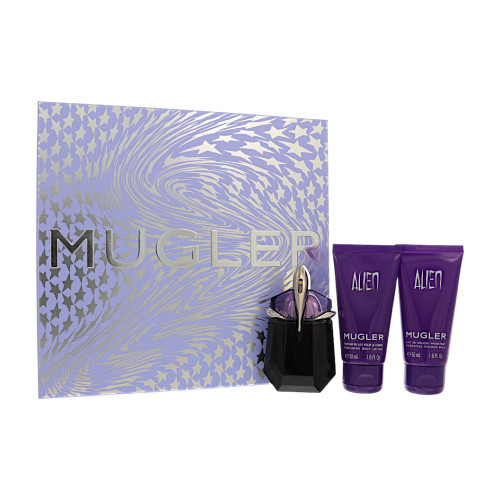 Alien By Thierry Mugler 3 Piece Set For Women: 1 Oz Eau De Parfum Spray, 1.6 Oz Perfuming Body Lotion, 1.6 Oz Hydrating Shower Milk For Women - Gift Set (3614274476002)