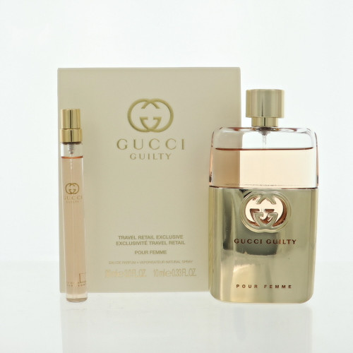 Gucci Guilty By Gucci 2 Piece Set For Women: 3 Oz Eau De Parfum Spray, 0.33 Oz Eau De Parfum Spray For Women - Gift Set (3616305266767)