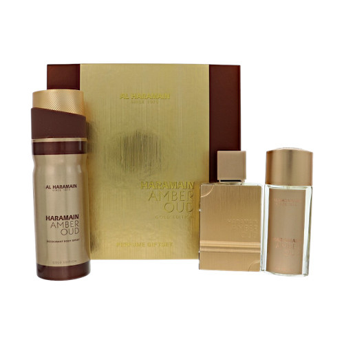 Amber Oud Gold By Al Haramain 2.53 Oz Eau De Parfum Spray For Men - Gift Set (6291106813333)