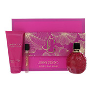 Jimmy Choo Rose Passion By Jimmy Choo 3 Piece Gift Set - 3.3 Oz Eau De Parfum Spray ,0.25 Oz Eau De Parfum Spray ,3.3 Oz Perfumed Body Lotion For Women - Gift Set (3386460146234)