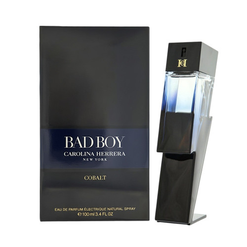 Bad Boy Cobalt By Carolina Herrera 3.4 Oz Eau De Parfum Electrique Spray For Men - Box (8411061099759)