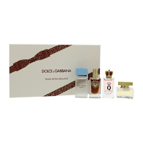 Dolce & Gabbana Variety Mini Set By Dolce & Gabbana 4 Pc Gift Set - Light Blue 0.17Oz Edt Splash, 0.17Oz Devotion Edp Splash, 0.17Oz Q Edp Splash, 0.17Oz The One Edp Splash Oz For Women - Gift Set (8056669922544)