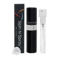 Black Atomizer By Spin N Spray 0.17 Oz Empty Refillable Atomizer For Unisex - Box (632930273324)