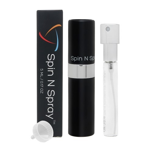 Black Atomizer By Spin N Spray 0.17 Oz Empty Refillable Atomizer For Unisex - Box (632930273324)