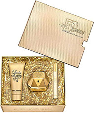 Paco Rabanne Lady Million By Paco Rabanne 3 Piece Gift Set - 2.7 Oz Eau De Parfum Spray, 0.17 Oz Eau De Parfum Splash, 3.4 Oz Body Lotion For Women - Gift Set (3349668628537)