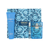 Versace Eau Fraiche By Versace 3 Piece Set For Men: 3.4 Oz Eau De Toilette Spray, 0.3 Oz Eau De Toilette Spray, 5 Oz Bath & Shower Gel For Men - Gift Set (8011003906925)