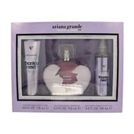 Thank You,Next 2.0 By Ariana Grande 3 Piece Set For Women: 3.4 Oz Eau De Parfum Spray, 4 Oz Body Mist, 3.4 Oz Body Souffle For Women - Gift Set (810101504679)