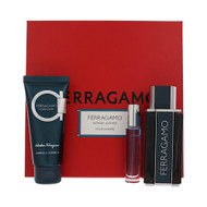 Intense Leather By Salvatore Ferragamo 3 Piece Set For Men: 3.4 Oz Eau De Parfum Spray, 0.34 Oz Eau De Parfum Spray, 3.4 Oz Shampoo & Shower Gel For Men - Gift Set (8052464896318)