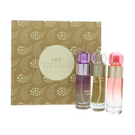 Perry Ellis 360 By Perry Ellis 3 Piece Set For Women: 1 Oz 360 Perry Ellis Eau De Toilette Spray, 1 Oz 360 Coral Eau De Parfum Spray, 1 Oz 360 Purple Eau De Parfum Spray For Women - Gift Set (844061010918)