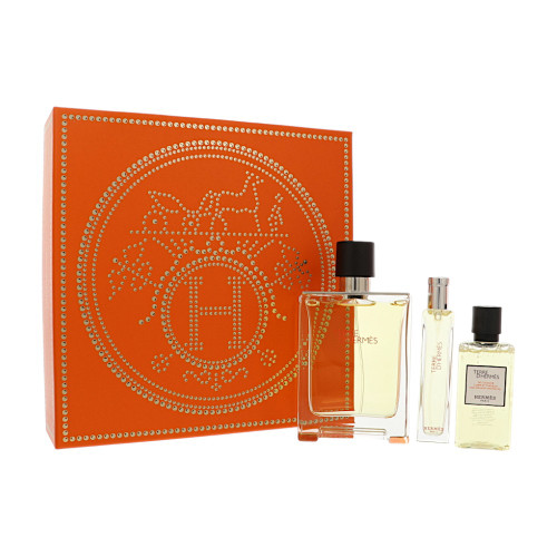 Terre D'hermes By Hermes 3 Pc Gift Set-3.3Oz Edt Spray, 0.5Oz Edt Spray, 1.35Oz Shower Gel Oz For Men - Gift Set (3346130438342)