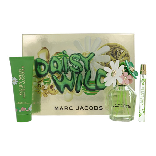 Daisy Wild By Marc Jacobs 3 Piece Gift Set For Women - 3.3 Oz Eau De Parfum Spray, 0.33 Oz Eau De Parfum Spray, 2.5 Oz Body Lotion For Women - Gift Set (3616306684164)