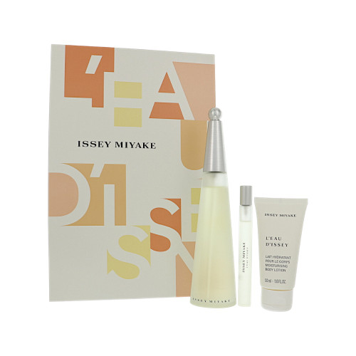 Issey Miyake L'eau D'issey By Issey Miyake 3 Piece Gift Set - 3.3 Oz Eau De Toilette Spray, 0.33 Oz Eau De Toilette Spray, 1.6 Oz Body Lotion For Women - Gift Set (3423222119652)