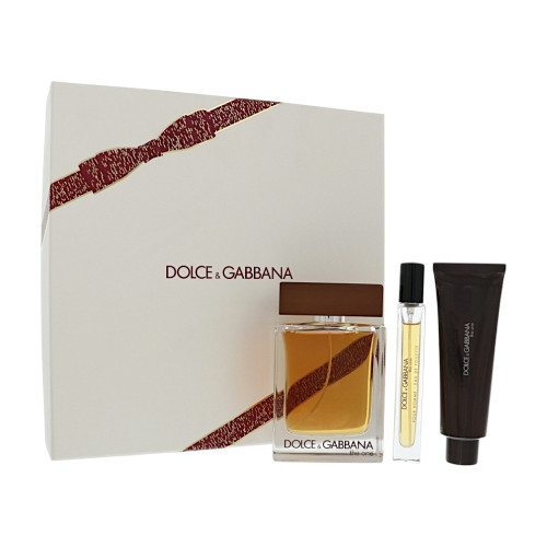 D & G The One By Dolce & Gabbana 3 Piece Gift Set For Men - 3.3 Oz Eau De Toilette Spray, 0.33 Oz Eau De Toilette Spray, 1.69 Oz Shower Gel For Men - Gift Set (8056669922353)