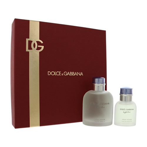D & G Light Blue By Dolce & Gabbana 2 Piece Set For Men: 4.2 Oz Eau De Toilette Spray, 1.3 Oz Eau De Toilette Spray For Men - Gift Set (8054754400700)