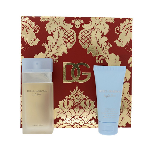 Light Blue By Dolce & Gabbana 2 Piece Set For Women: 1.7 Oz Eau De Toilette Spray, 1.7 Oz Refreshing Body Cream For Women - Gift Set (8057971187423)
