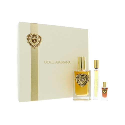 Devotion By Dolce & Gabbana 3 Piece Set For Women: 3.3 Oz Eau De Parfum Spray, 0.33 Oz Eau De Parfum Spray, 0.17 Oz Eau De Parfum Splash For Women - Gift Set (8054754400533)