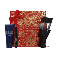 Bad Boy Cobalt By Carolina Herrera 3 Piece Set For Men: 3.4 Oz Eau De Parfum Spray, 0.34 Oz Eau De Parfum Spray, 3.4 Oz Shower Gel For Men - Gift Set (8411061134412)