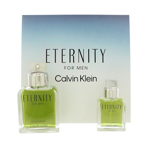 Eternity By Calvin Klein 2 Piece Set For Men: 3.3 Oz Eau De Parfum Spray, 1 Oz Eau De Parfum Spray For Men - Gift Set (3616306728226)