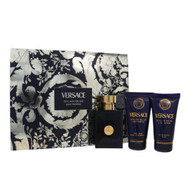 Dylan Blue By Versace 3 Piece Gift Set For Men - 1.7 Oz Eau De Toilette Spray, 1.7 Oz Bath & Shower Gel, 1.7 Oz After Shave Balm For Men - Gift Set (8011003903023)