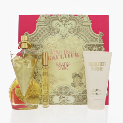 Divine By Jean Paul Gaultier 3 Piece Gift Set For Women - 3.4 Oz Eau De Parfum Spray, 0.34 Oz Eau De Parfum Spray, 2.5 Oz Body Lotion For Women - Gift Set (8435415116626)