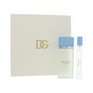 D&G Light Blue By Dolce & Gabbana 2 Piece Gift Set For Women - 1.7 Oz Eau De Toilette Spray, 0.33 Oz Eau De Toilette Spray For Women - Gift Set (8056669924197)