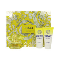 Versace Yellow Diamond By Versace 3 Piece Gift Set For Women - 1.7 Oz Eau De Toilette Spray, 1.7 Oz Shower Gel, 1.7 Oz Body Lotion For Women - Gift Set (8011003902828)
