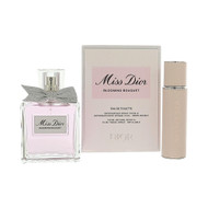 Miss Dior Blooming Bouquet By Christian Dior 2 Piece Gift Set For Women - 3.4 Oz Eau De Toilette Spray, 0.34 Oz Eau De Toilette Refillable Spray For Women - Gift Set (3348901754347)
