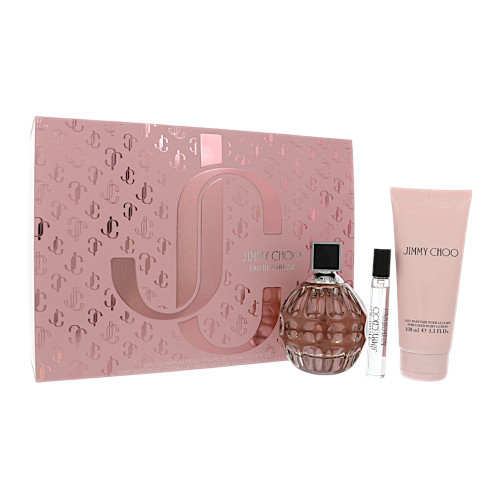 Jimmy Choo By Jimmy Choo 3 Piece Gift Set - 3.3 Oz Eau De Parfum Spray ,0.25 Oz Eau De Parfum Spray ,3.3 Oz Body Lotion For Women - Gift Set (3386460167277)