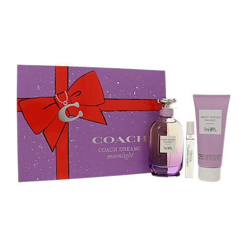 Coach Dreams Moonlight By Coach 3 Piece Set For Women: 3 Oz Eau De Parfum Spray, 0.25 Oz Eau De Parfum Spray, 3.3 Oz Body Lotion For Women - Gift Set (3386460158831)