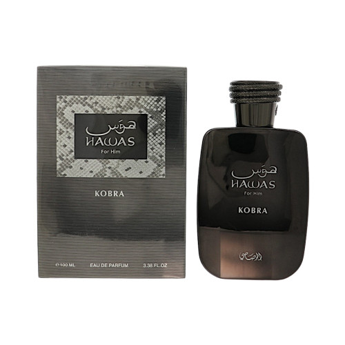 Hawas Kobra By Rasasi 3.38 Oz Eau De Parfum Spray For Men - Box (614514331064)