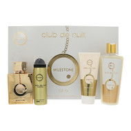 Club De Nuit Milestone By Armaf 4Pc Gift Set- 3.6 Oz Edp Spray, 8.4 Oz Shampoo, 3.4 Oz Shower Gel, 1.7 Oz Perfume Body Spray Oz For Men - Gift Set (6294015136838)
