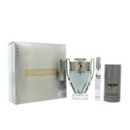 Invictus By Paco Rabanne 3 Piece Gift Set For Men - 3.4 Oz Eau De Toilette Spray, 0.33 Oz Eau De Toilette, 2.6 Oz Deodorant Stick For Men - Gift Set (3349668666577)