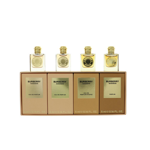 Goddess Mini Set By Burberry 4 Piece Gift Set For Women - 0.16 Oz Eau De Parfum Goddess, 0.16 Oz Eau De Parfum Goddess, 0.16 Oz Eau De Parfum Goddess Intense, 0.16 Oz Parfum Goddess For Women - Gift Set (3616307081115)