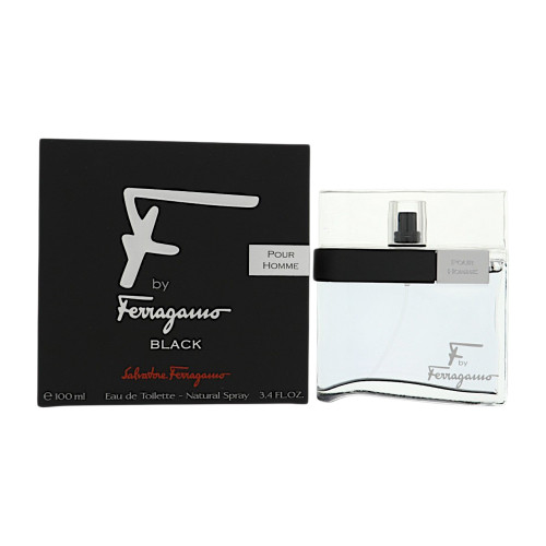 F By Ferragamo Black By Salvatore Ferragamo 3.4 Oz Eau De Toilette Spray For Men - Box (701019696504)