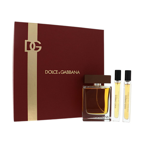 D & G The One By Dolce & Gabbana 3 Piece Set For Men: 3.3 Oz Eau De Toilette Spray, 0.33 Oz Eau De Parfum Spray, 0.33 Oz Eau De Toilette Spray For Men - Gift Set (8054754400779)