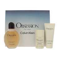 Obsession By Calvin Klein 3 Piece Gift Set  - 4.2 Oz Eau De Toilette Spray, 2.6 Oz Deodorant Stick, 3.3 Oz All Over Body Wash For Men - Gift Set (3616305266170)
