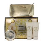 Versace Eros Pour Femme By Versace 4 Piece Gift Set For Women - 3.4 Oz Eau De Parfum Spray, 3.4 Oz Bath & Shower Gel, 3.4 Oz Body Lotion For Women - Gift Set (8011003918942)