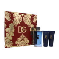 Dolce & Gabbana K By Dolce & Gabbana 3 Piece Gift Set - 3.3 Oz Eau De Parfum Spray, 1.7 Oz After Shave Balm, 1.7 Oz Shower Gel For Men - Gift Set (8057971185498)