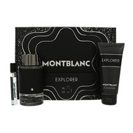 Mont Blanc Explorer By Mont Blanc 3 Piece Set For Men: 3.3 Oz Eau De Parfum Spray, 0.25 Oz Eau De Parfum Spray, 3.3 Oz All-Over Shower Gel For Men - Gift Set (3386460154932)