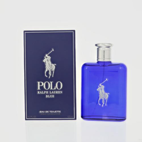 Polo Blue By Ralph Lauren 4.2 Oz Eau De Toilette Spray For Men - Box (0696555047425)