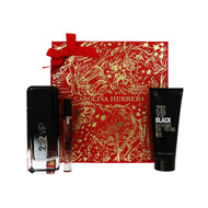 212 Vip Black By Carolina Herrera 3 Piece Set For Men: 3.4 Oz Eau De Parfum Spray, 0.34 Oz Eau De Parfum Spray, 3.4 Oz Bath & Shower Gel For Men - Gift Set (8411061134344)