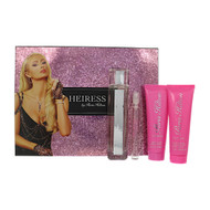 Heiress By Paris Hilton 4 Piece Set For Women: 3.4 Oz Eau De Parfum Spray, 0.34 Oz Eau De Parfum Spray, 3 Oz Body Lotion, 3 Oz Bath & Shower Gel For Women - Gift Set (608940589007)
