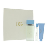 D & G Light Blue By Dolce & Gabbana 3 Piece Set For Women: 3.3 Oz Eau De Toilette Spray, 0.33 Oz Eau De Toilette Spray, 1.7 Oz Body Lotion For Women - Gift Set (8056669923992)