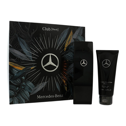 Mercedes Benz Club Black By Mercedes Benz 2 Piece Gift Set For Men - 3.3 Oz Eau De Toilette Spray, 3.3 Oz Shower Gel For Men - Gift Set (3595471028594)