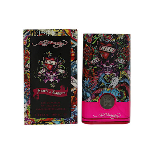 Ed Hardy Hearts & Daggers By Christian Audigier 3.4 Oz Eau De Parfum Spray For Women - Box (0094922190017)