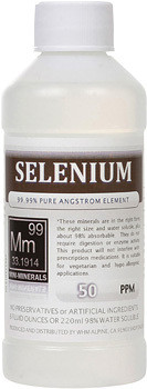 Selenium comes in 8, 16 and 128 ounce bottles.
