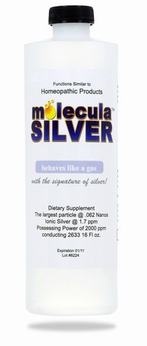 Molecula Silver comes in 16, 32 and 128 ounce bottles.