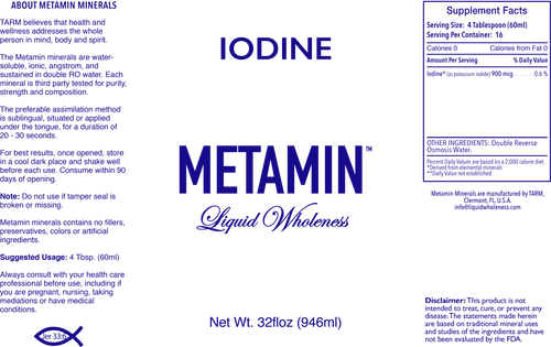 Iodine comes in 16, 32 or 128 ounce sizes, just right for your personal needs.